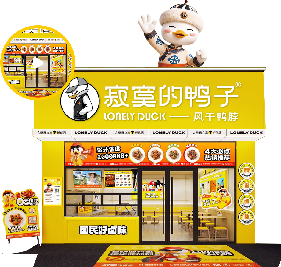 寂寞的鸭子门店形象